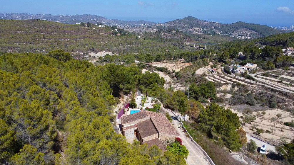 bungalow for sale benissa calpe drone footage